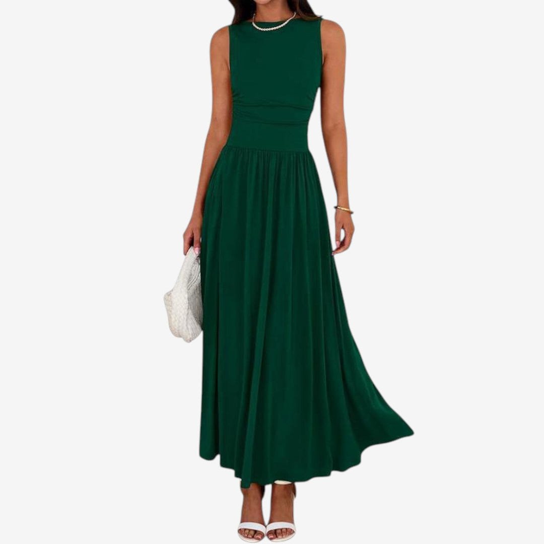 Aloise™ Vestido maxi plisado