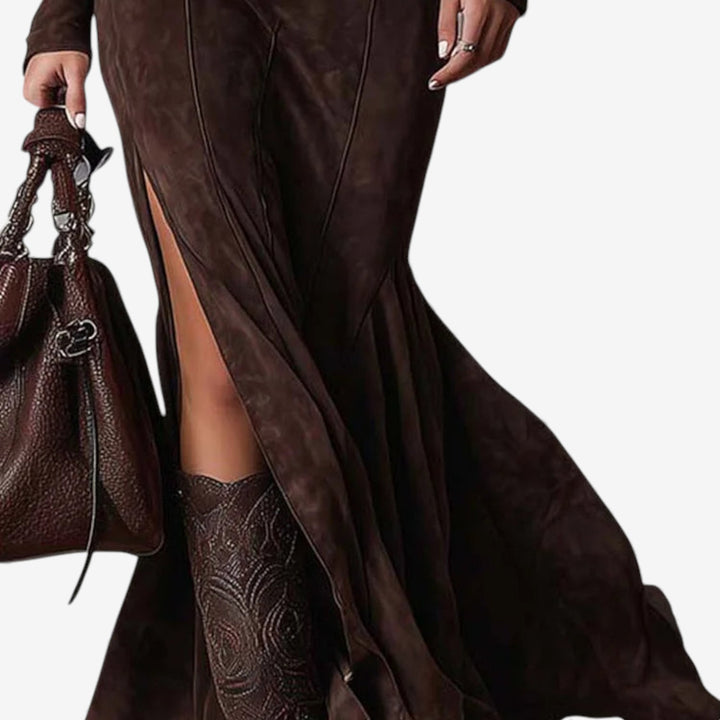 Elena™ Vestido Maxi Con Cremallera