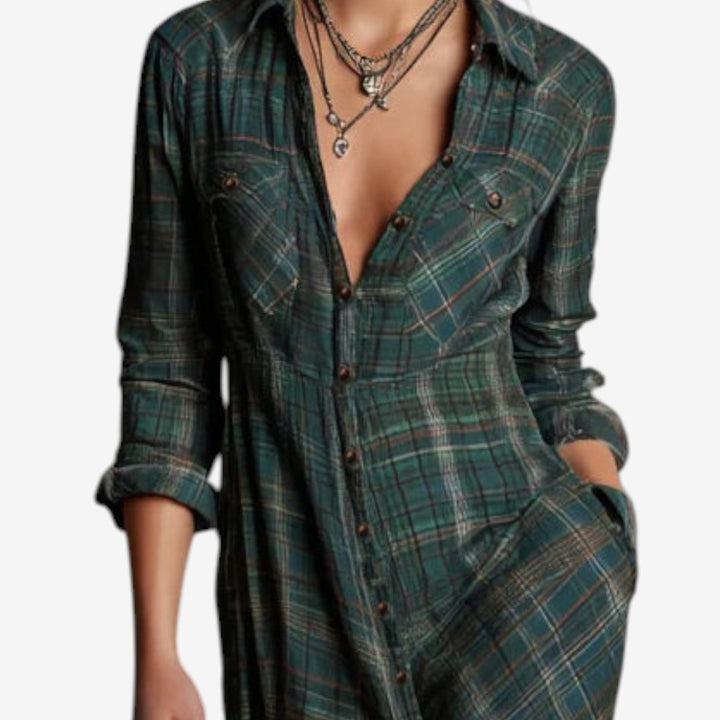 Lucía™ Vestido Camisero Maxi