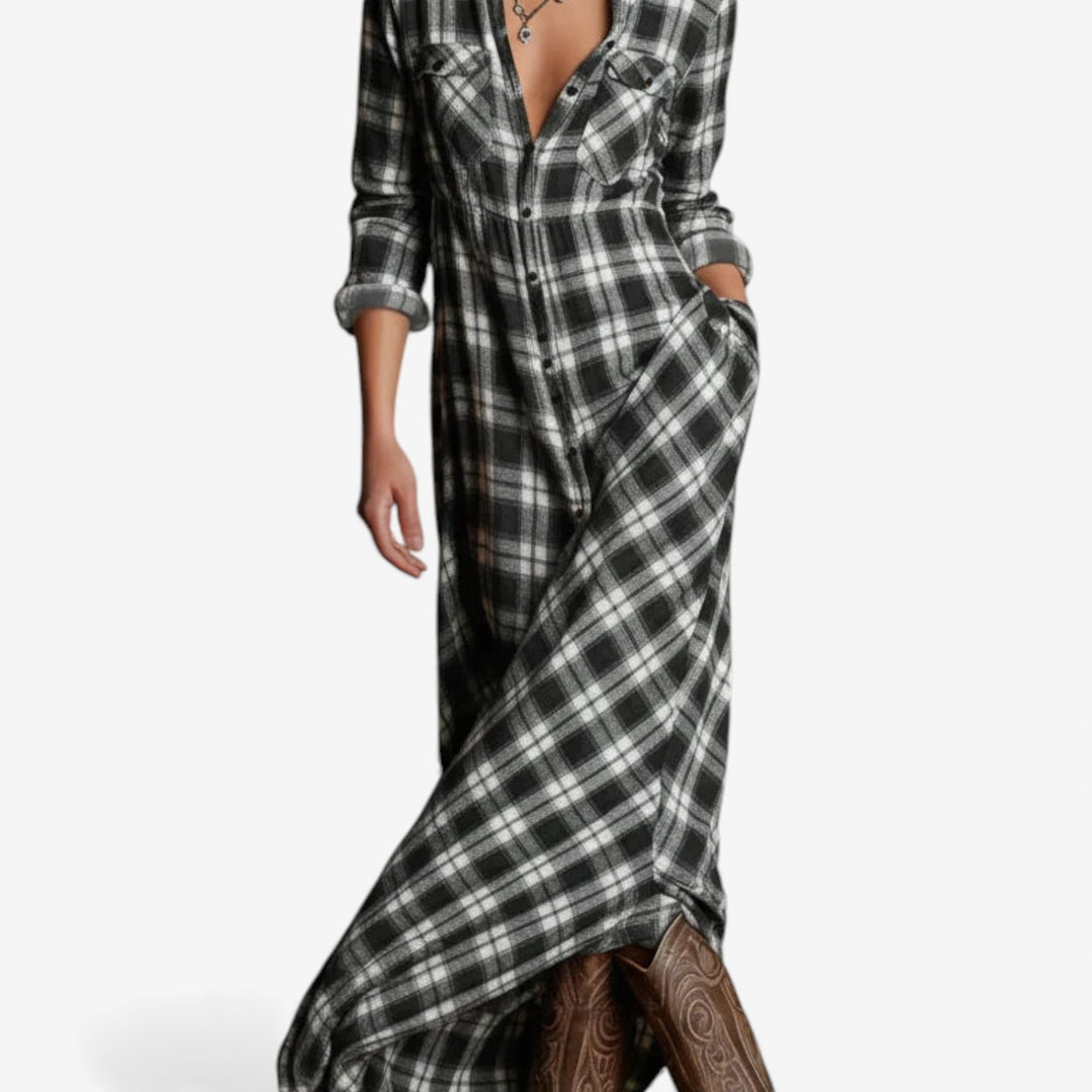 Lucía™ Vestido Camisero Maxi