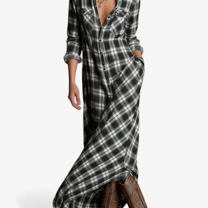 Lucía™ Vestido Camisero Maxi