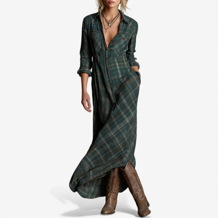 Lucía™ Vestido Camisero Maxi