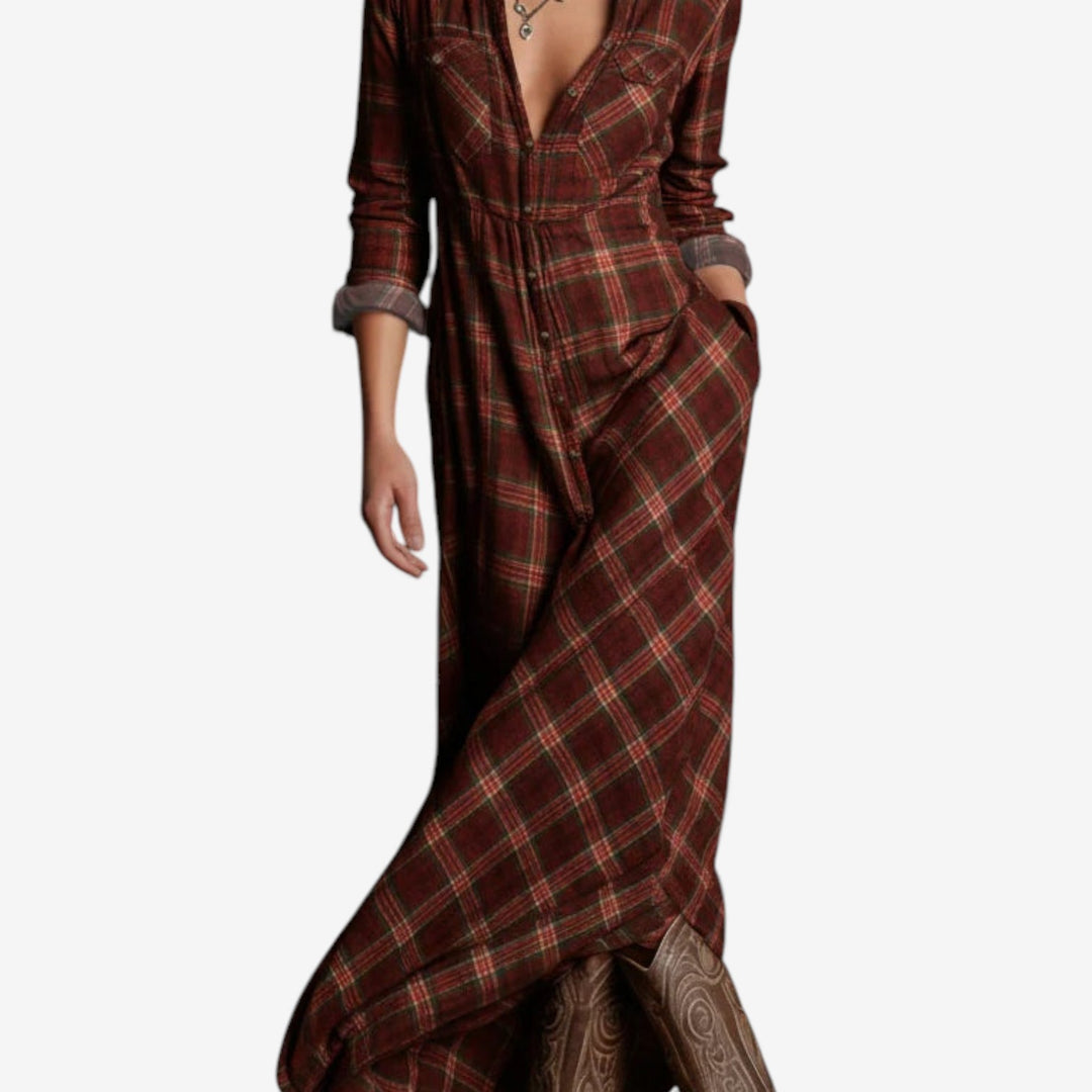 Lucía™ Vestido Camisero Maxi