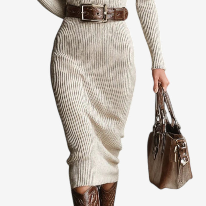 Laura™ Vestido Midi Cinturón