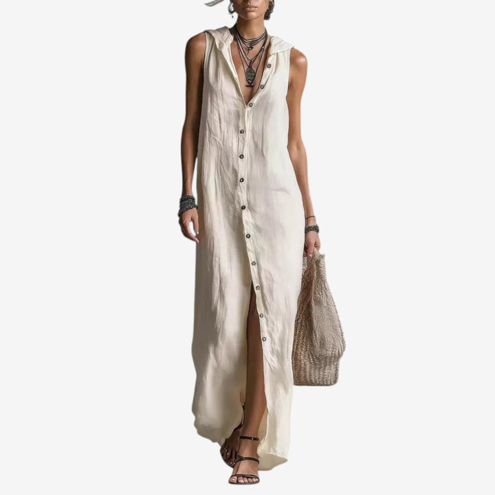 Leala™ Vestido Maxi con Botones
