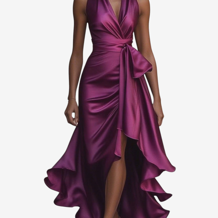 Claudia™ Vestido Noche Volantes