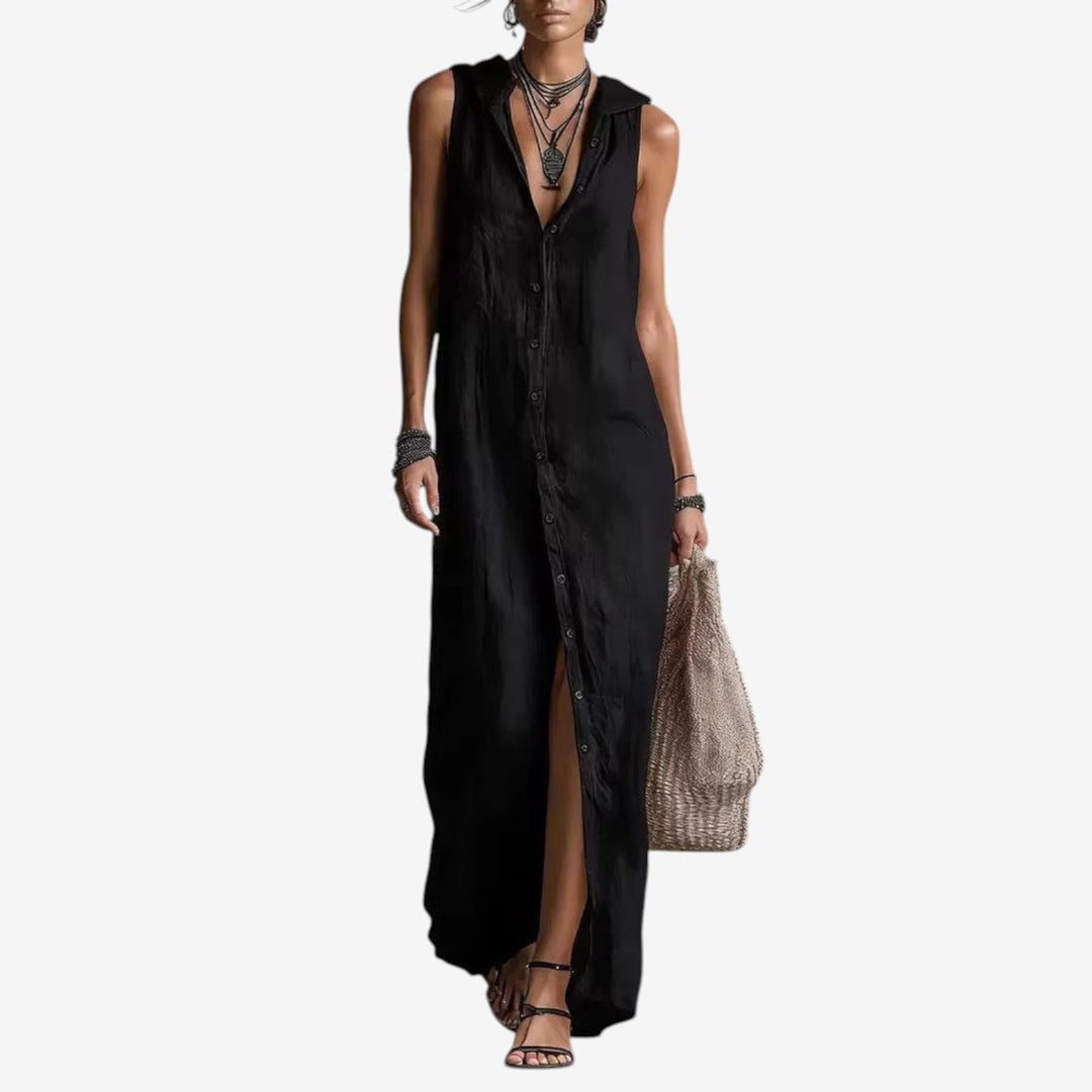 Leala™ Vestido Maxi con Botones