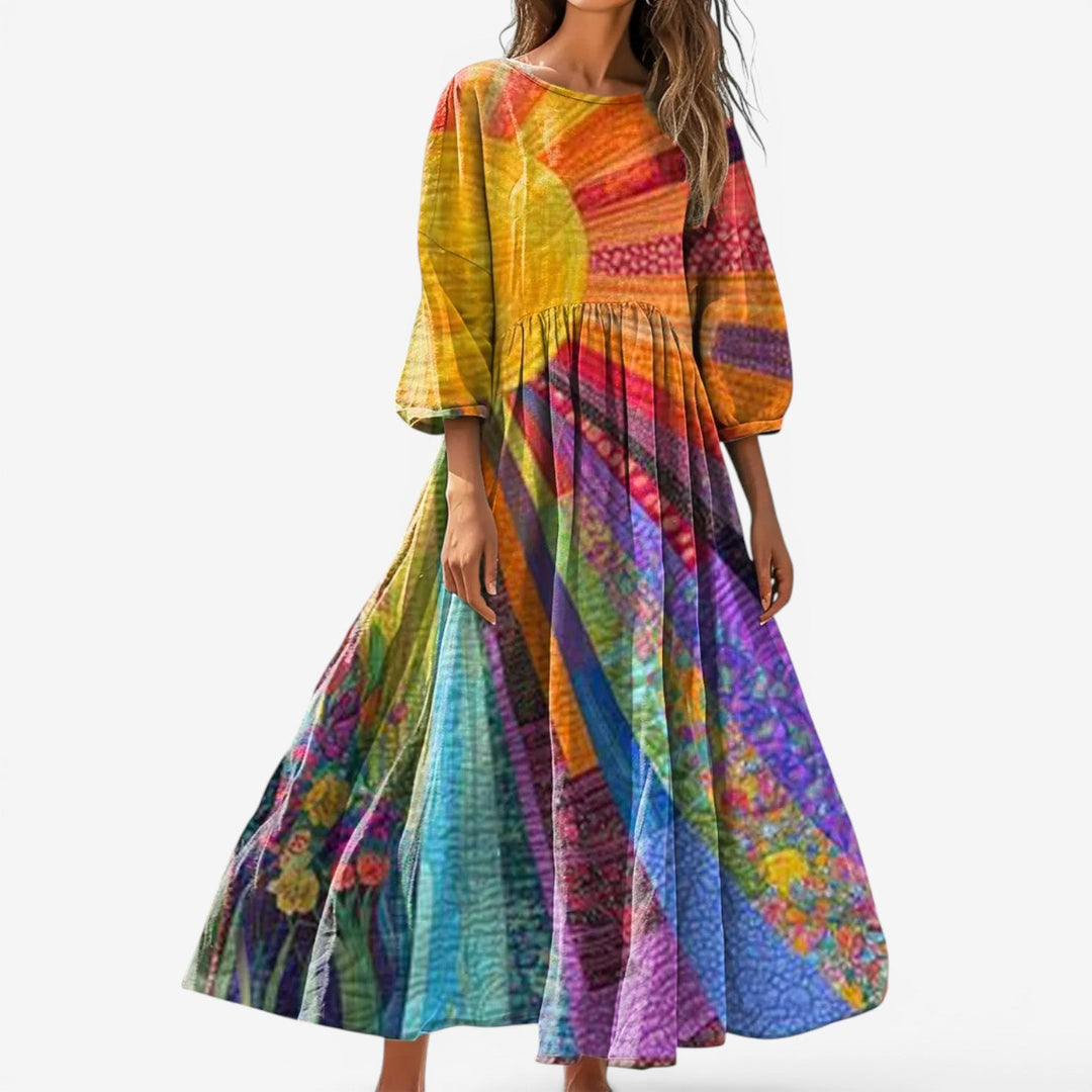 Julia™ Vestido Boho Estampado