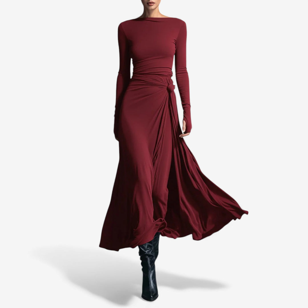 Pilar™ Vestido Maxi Drapeado