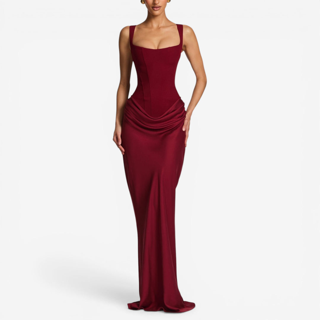 Zanetta™ Vestido Maxi Fruncido