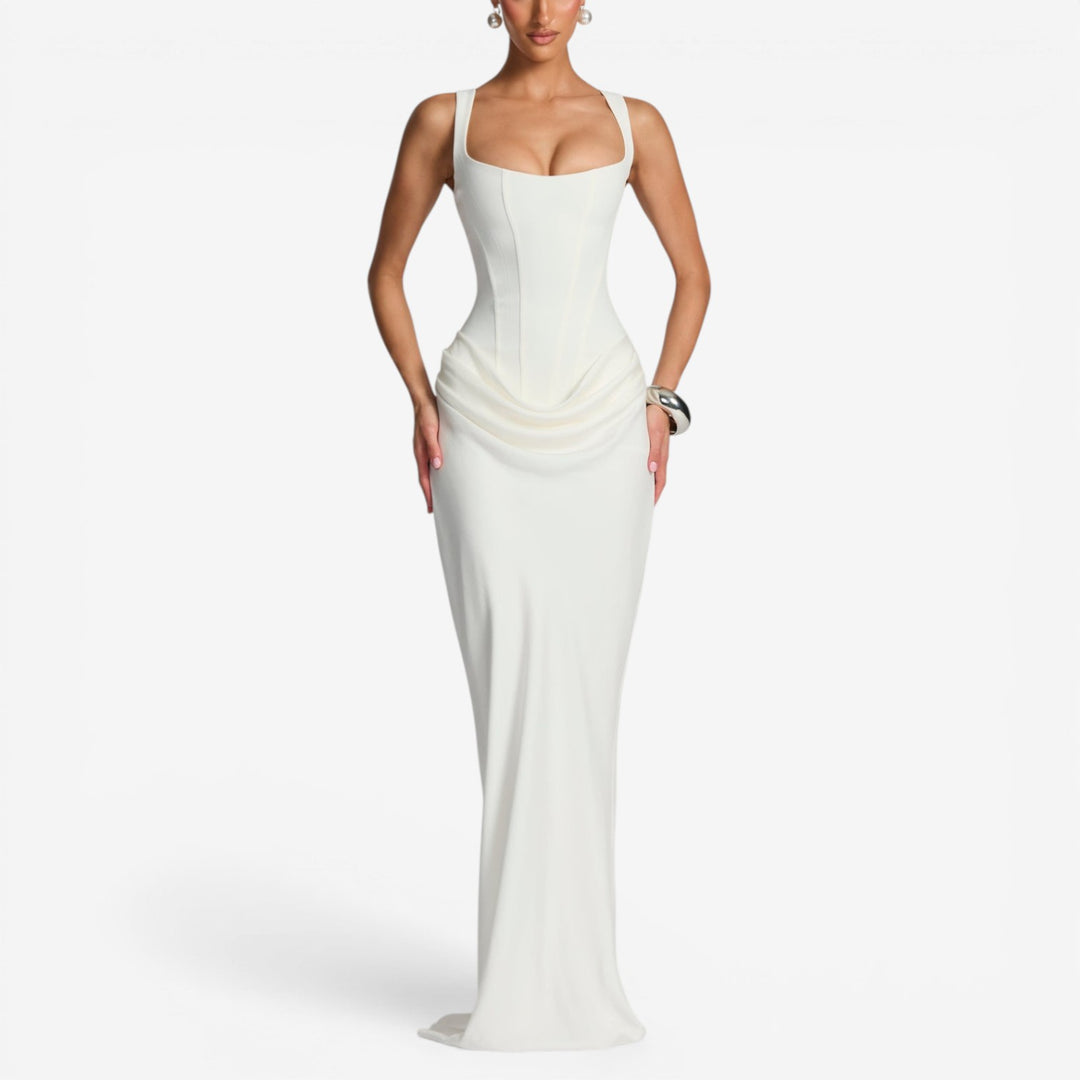 Zanetta™ Vestido Maxi Fruncido