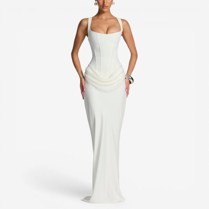 Zanetta™ Vestido Maxi Fruncido