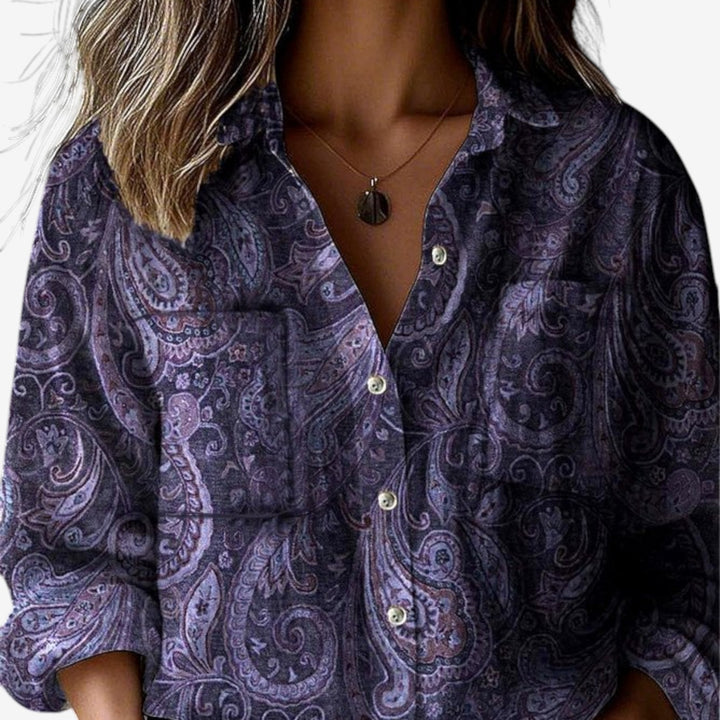 Channelly™ Blusa Paisley Bohemia