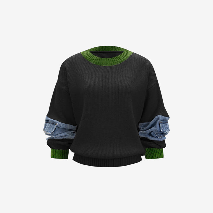 Noelia™ Sudadera Contraste Casual