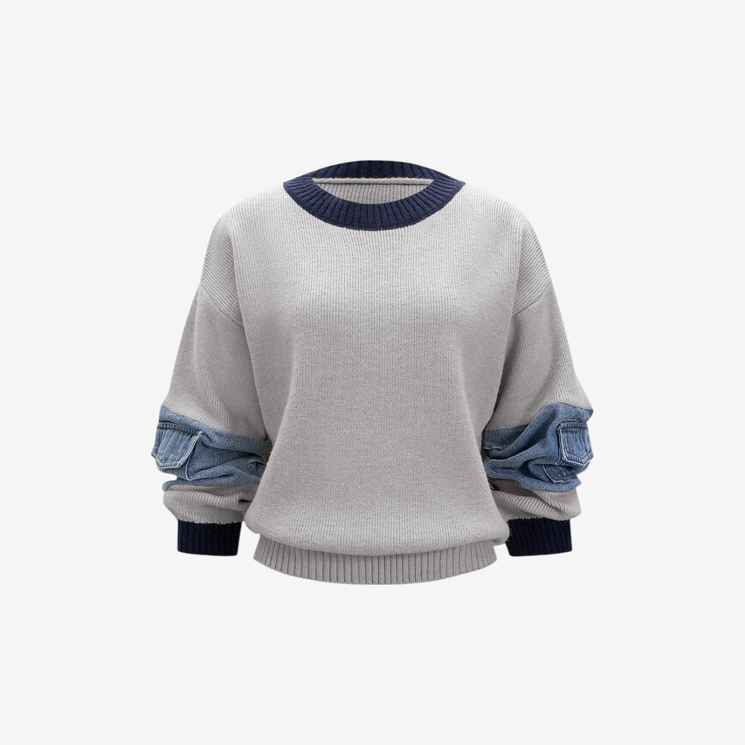 Noelia™ Sudadera Contraste Casual