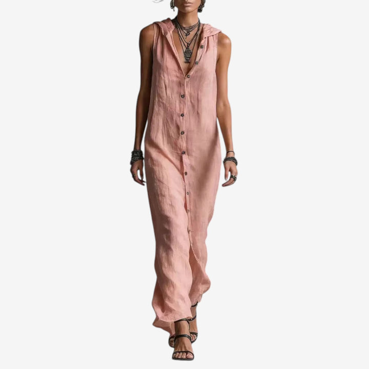 Leala™ Vestido Maxi con Botones