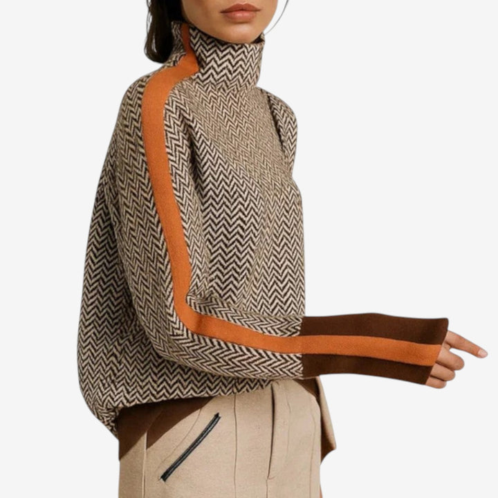 Esperanza™ Suéter Cuello Alto Chevron