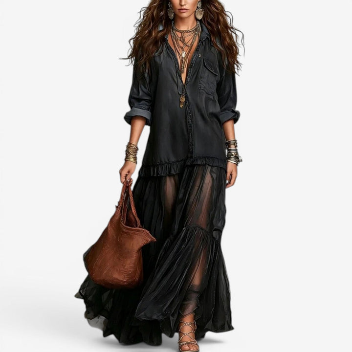 Luella™ Vestido Boho Capas