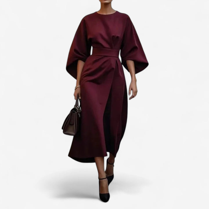 Delfina™ Vestido Midi Drapeado