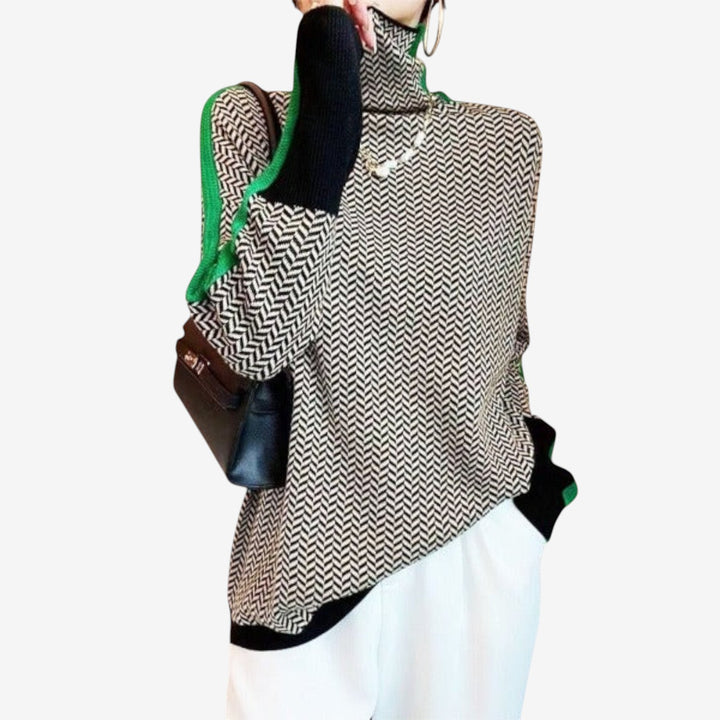 Esperanza™ Suéter Cuello Alto Chevron