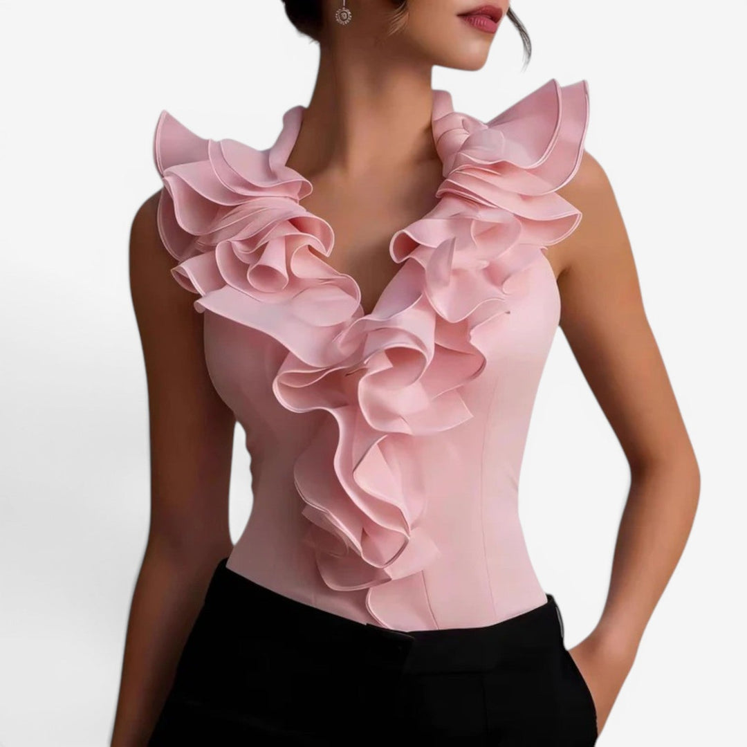 Lakia™ Blusa Volantes Chic