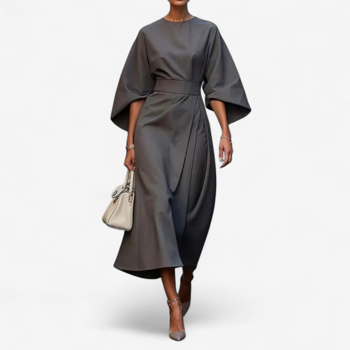 Delfina™ Vestido Midi Drapeado