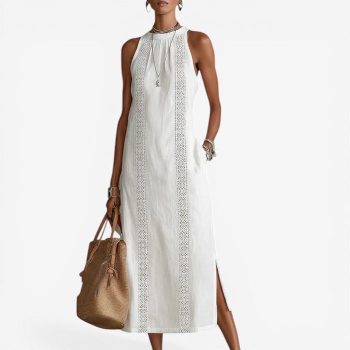 Esma™ Vestido Maxi Botones