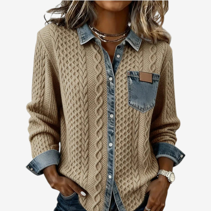 Felipa™ Camisa de punto casual