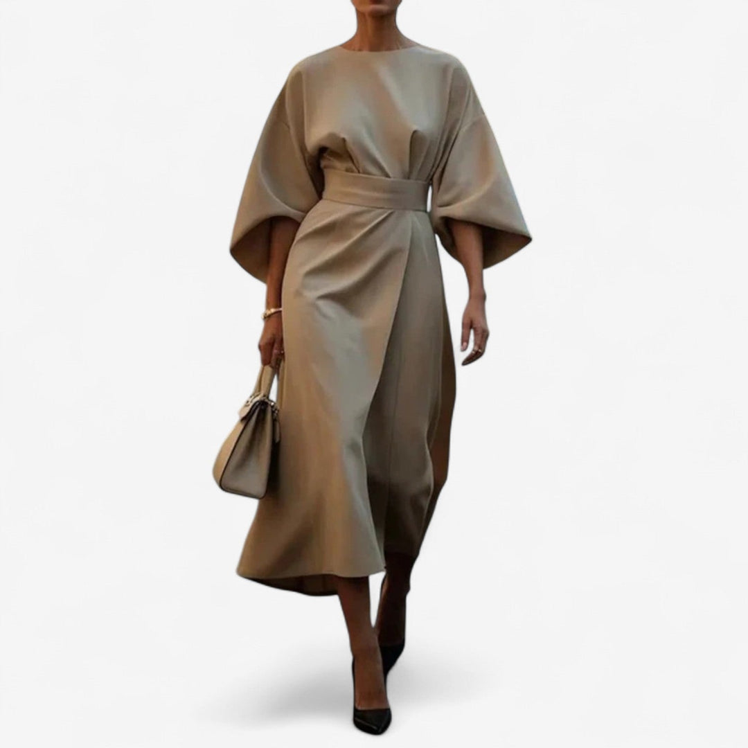 Delfina™ Vestido Midi Drapeado