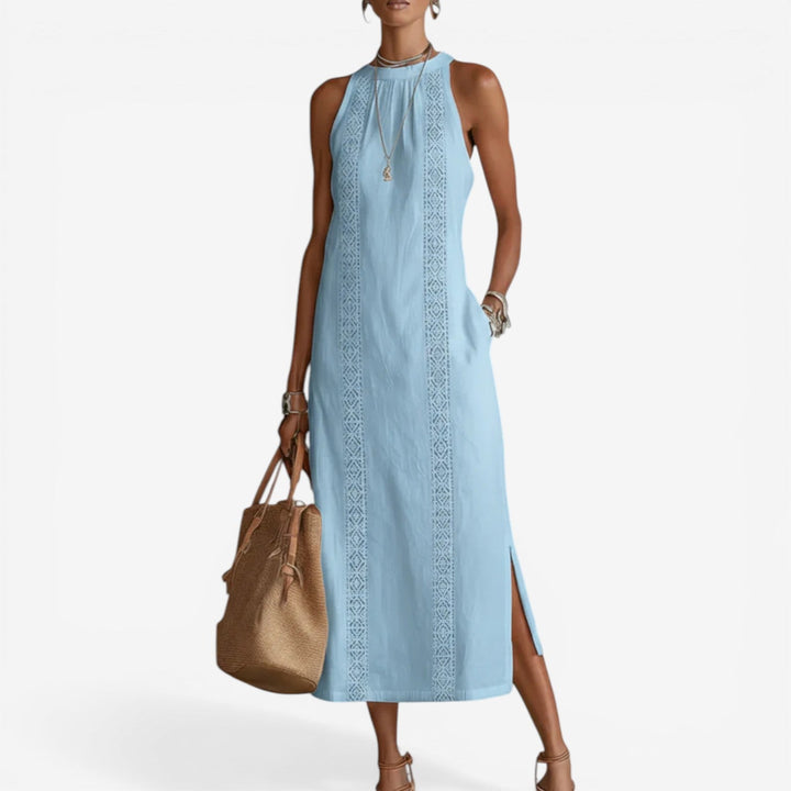 Esma™ Vestido Maxi Botones