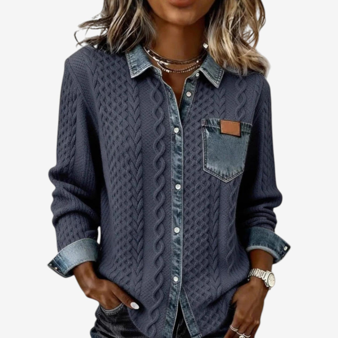 Felipa™ Camisa de punto casual