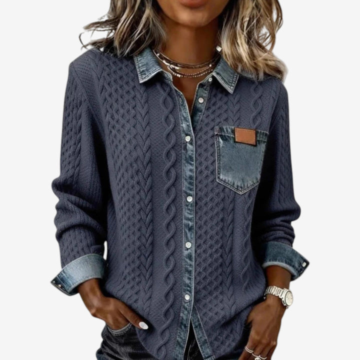 Felipa™ Camisa de punto casual