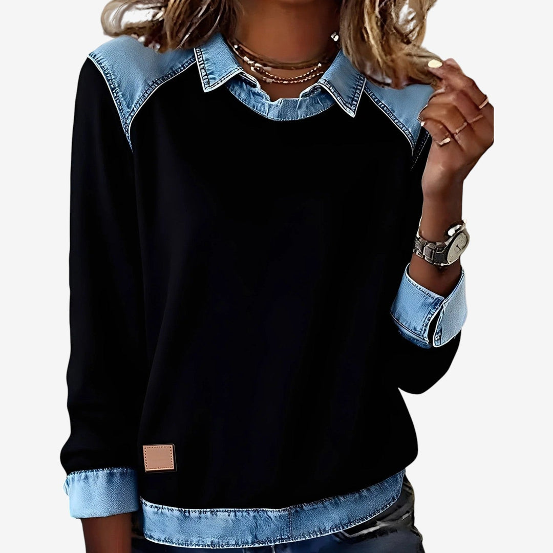 Bianca™ Jersey de Cuello Vaquero