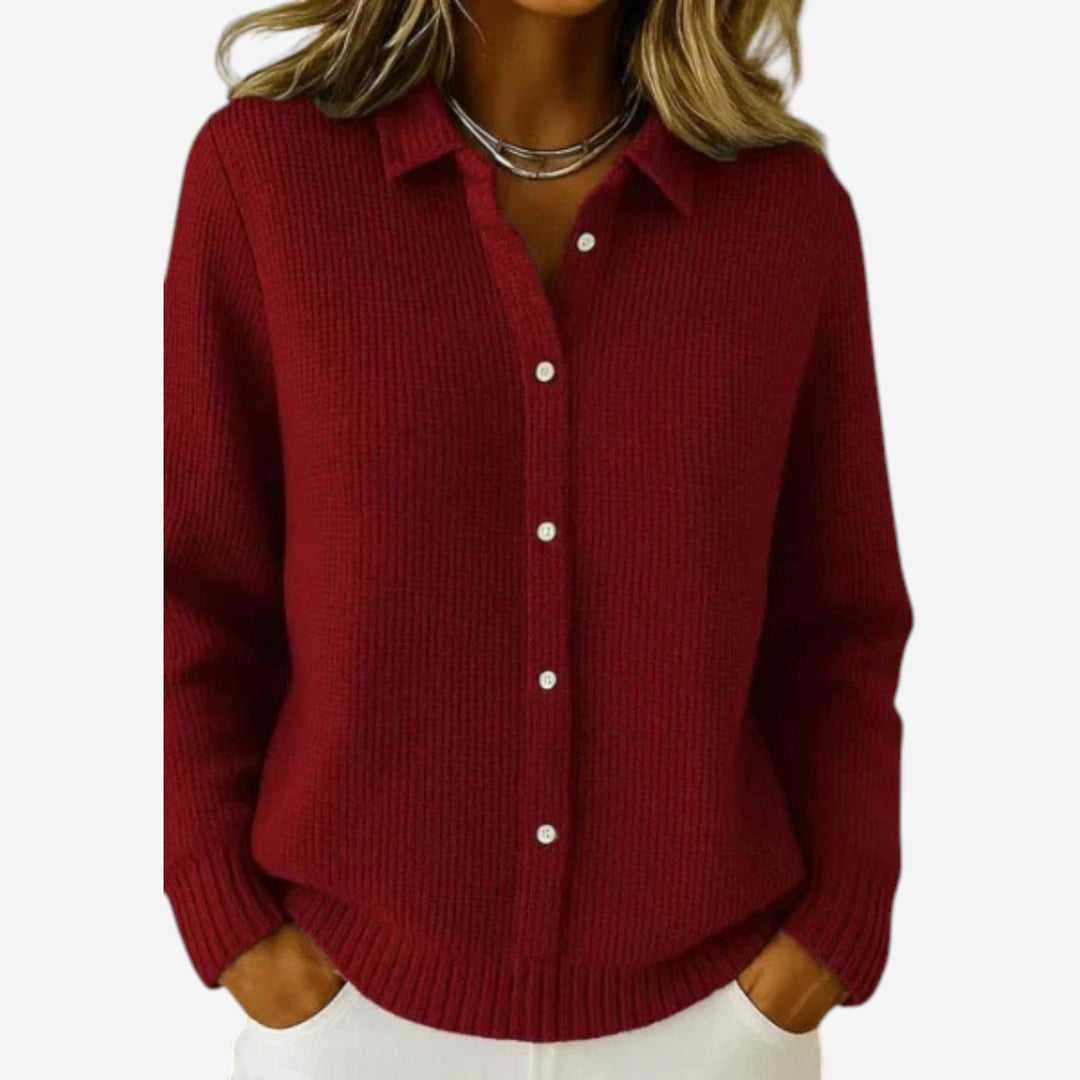 Evita™ Suéter Clásico Abotonado