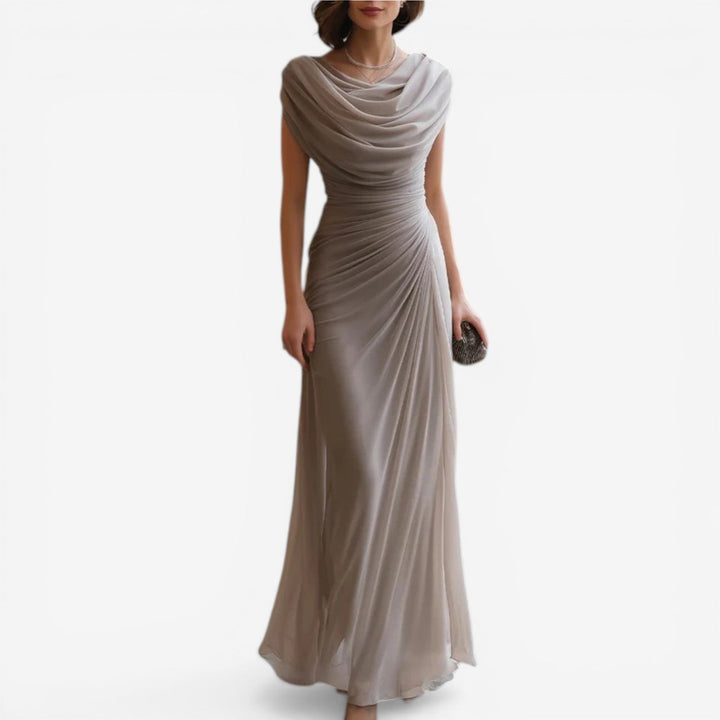 Idoia™ Vestido largo drapeado