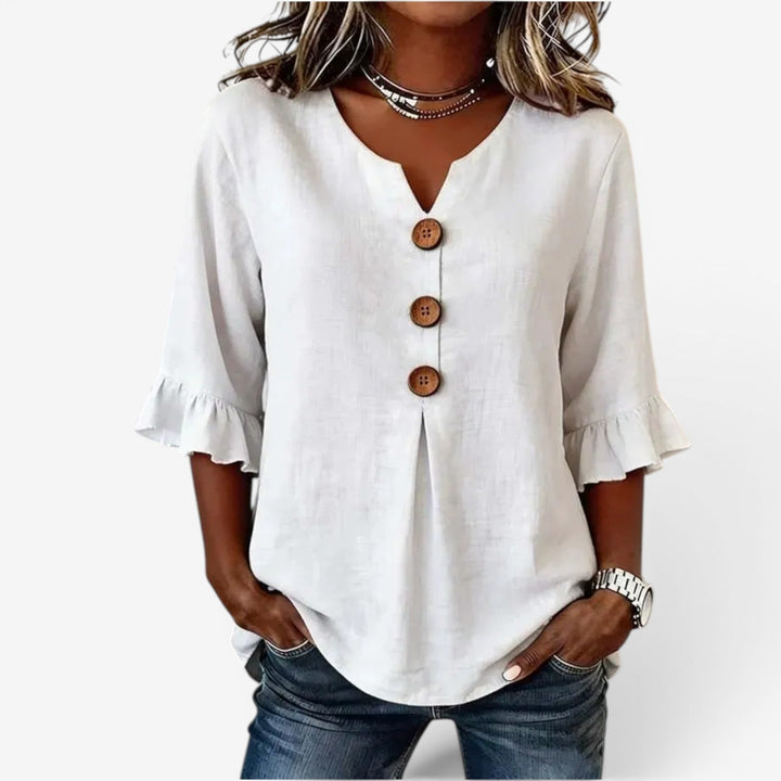 Lupe™ Blusa Casual Botones