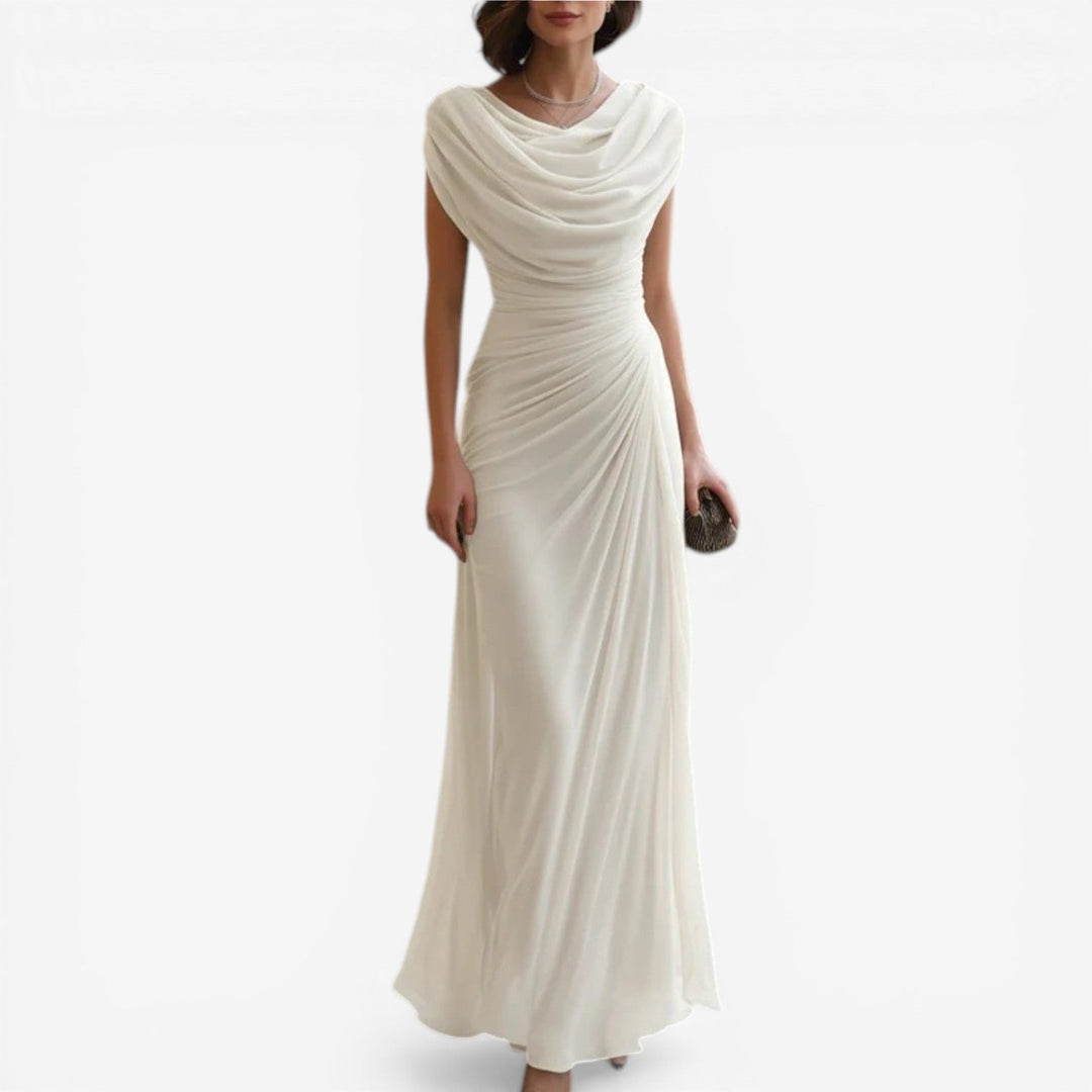 Idoia™ Vestido largo drapeado