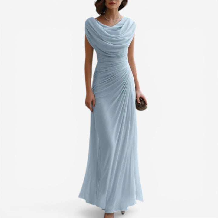 Idoia™ Vestido largo drapeado