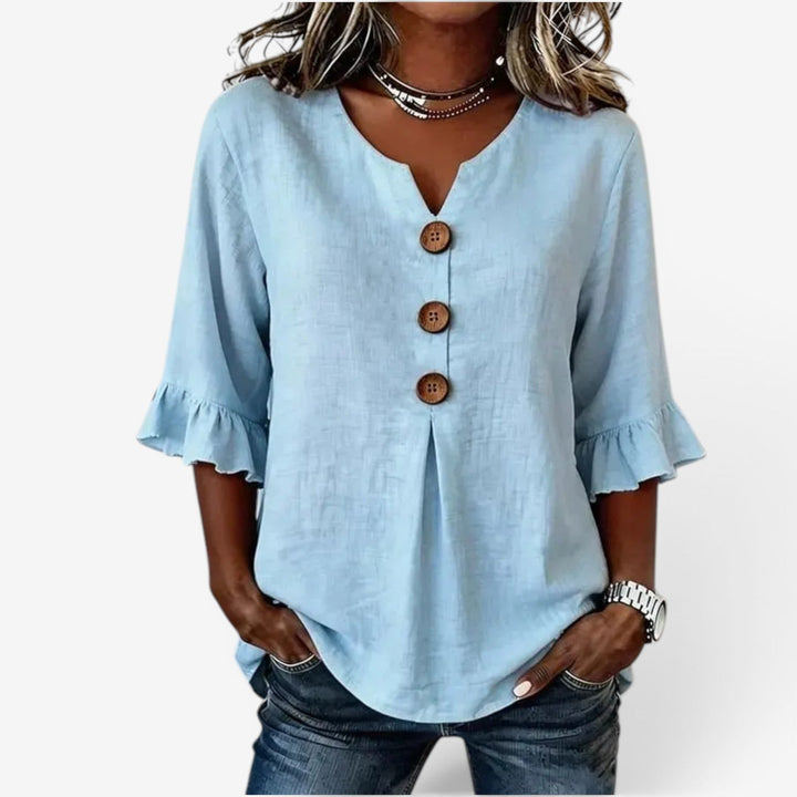 Lupe™ Blusa Casual Botones