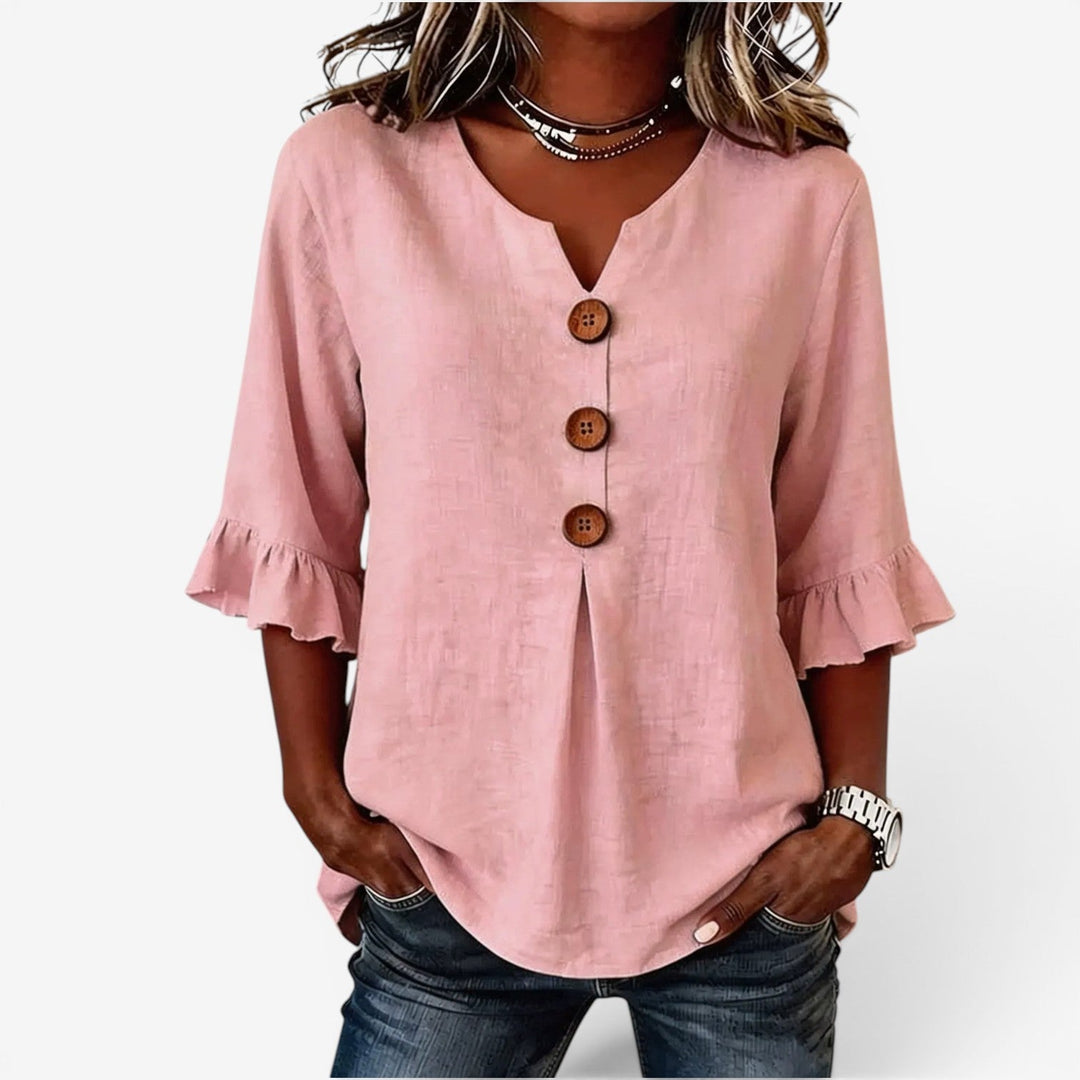 Lupe™ Blusa Casual Botones