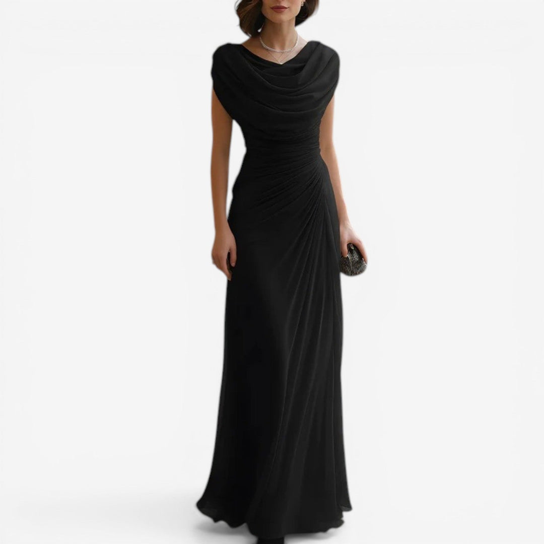 Idoia™ Vestido largo drapeado
