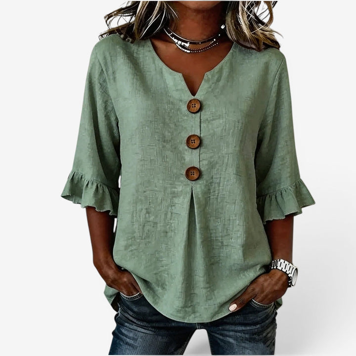 Lupe™ Blusa Casual Botones