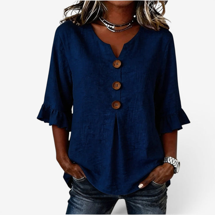 Lupe™ Blusa Casual Botones
