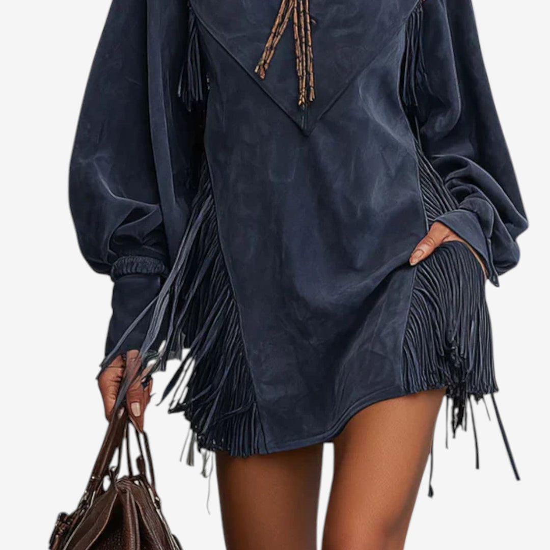 Alanza™ Vestido Túnica Flecos