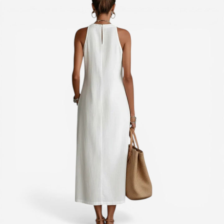 Esma™ Vestido Maxi Botones