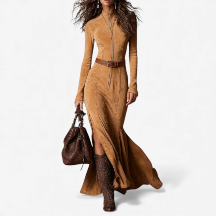 Elena™ Vestido Maxi Con Cremallera