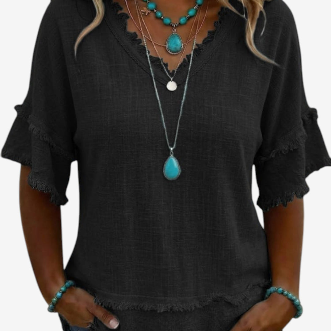 Lucena™ Blusa Escote Pico